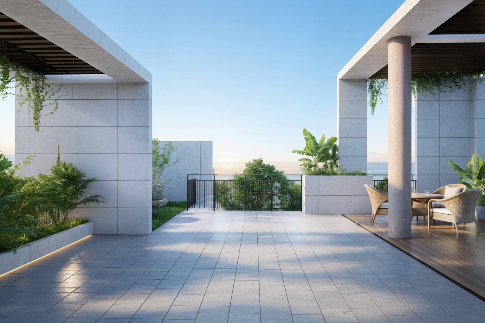 Rooftop terrace at a Nemcon project