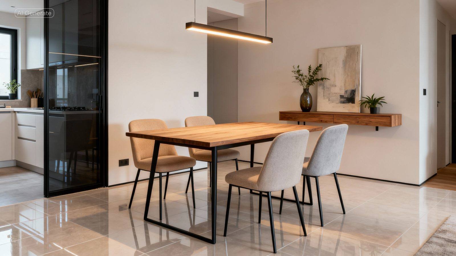 Dining space — illustrative render